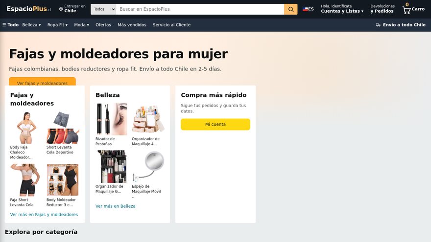 Sitio web EspacioPlus desarrollado por GrowMkTech