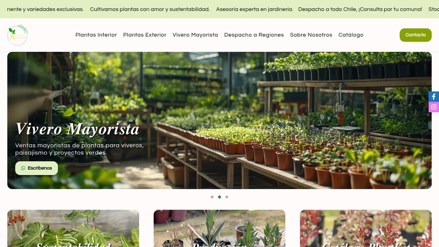 Sitio web Vivero Almaciguera desarrollado por GrowMkTech